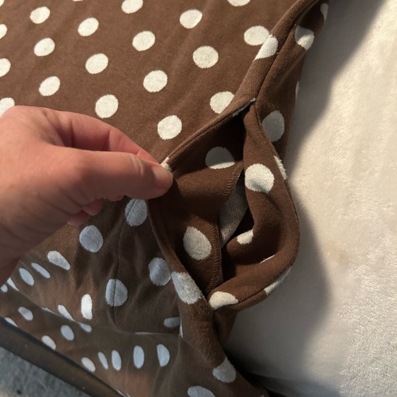 Uncle Frank Brown and White Puff Sleeve Midi Dress - Picture 4 of 8